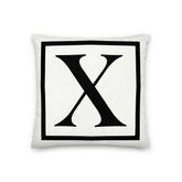 Letter X Border Monogram Decorative Throw Pillow Cushion, Pillow, $ 64.50, A Moment Of Now™